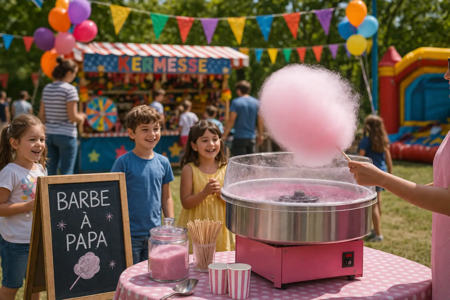 Animation kermesse Machine Barbe Papa