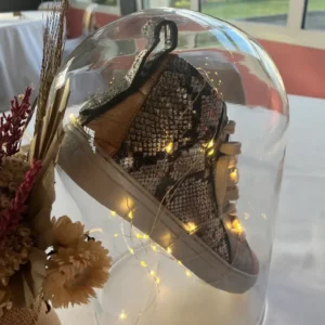 Cloche en verre transparent Chaussures