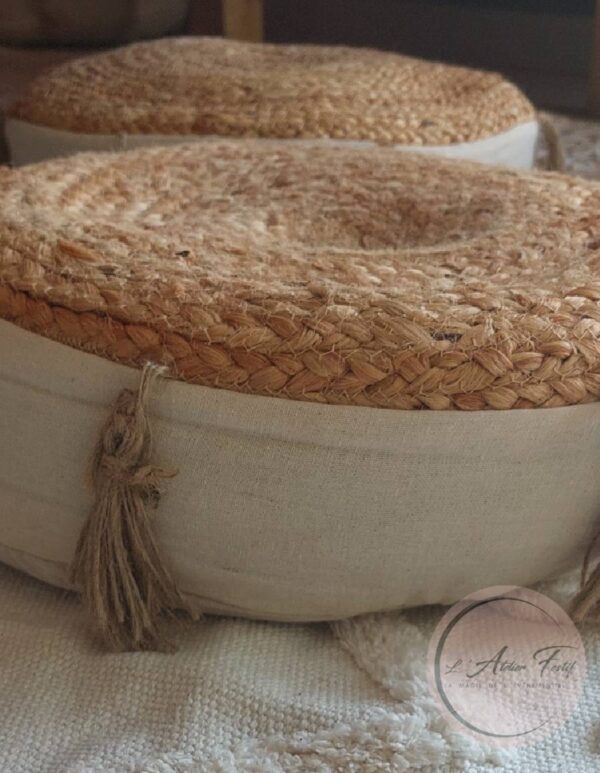 Coussin de sol Ritual Jute Beige