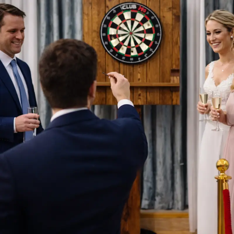 Jeu de fléchette en bois