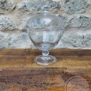 Bonbonnière élégante en verre 19cm