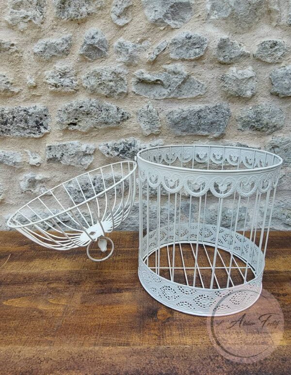 Cage à Oiseaux Blanche