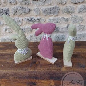 Lapins Socle Bois