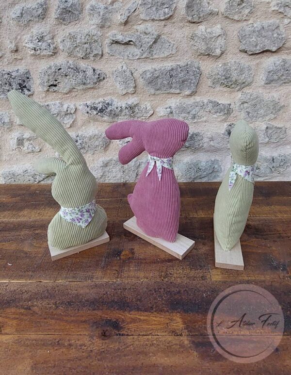 Lapins Socle Bois