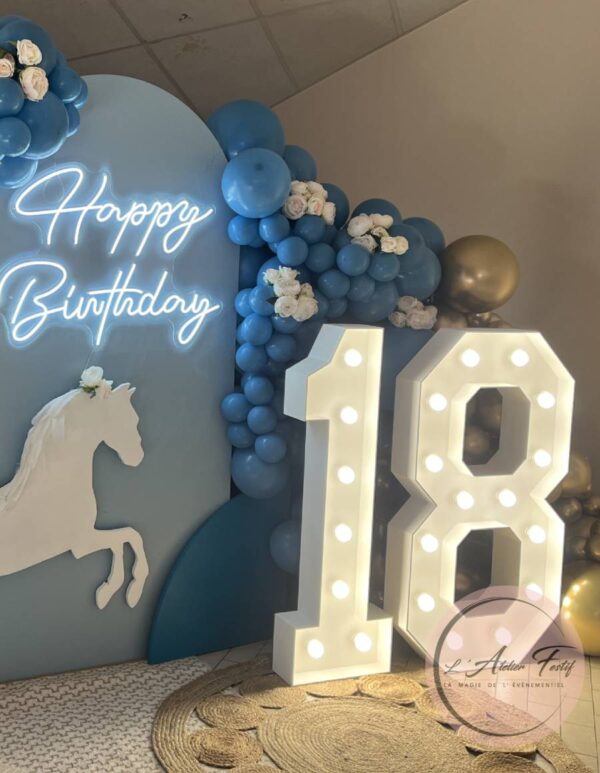 Chiffre de 0 à 9 Géant lumineux