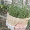 Panière ronde coton tissé 26 cm