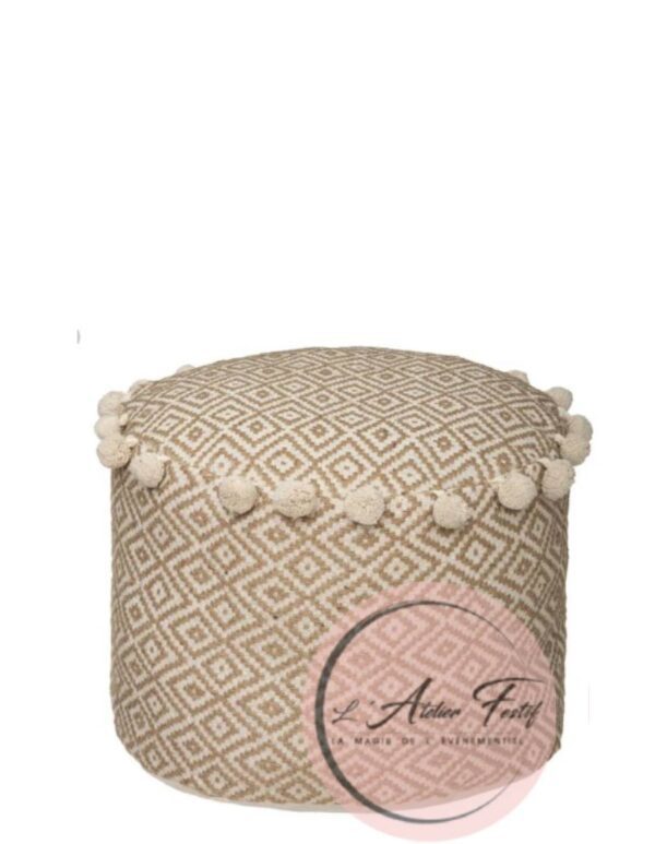 Pouf à pompons