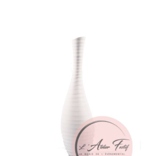 Vase blanc linéo 60 cm