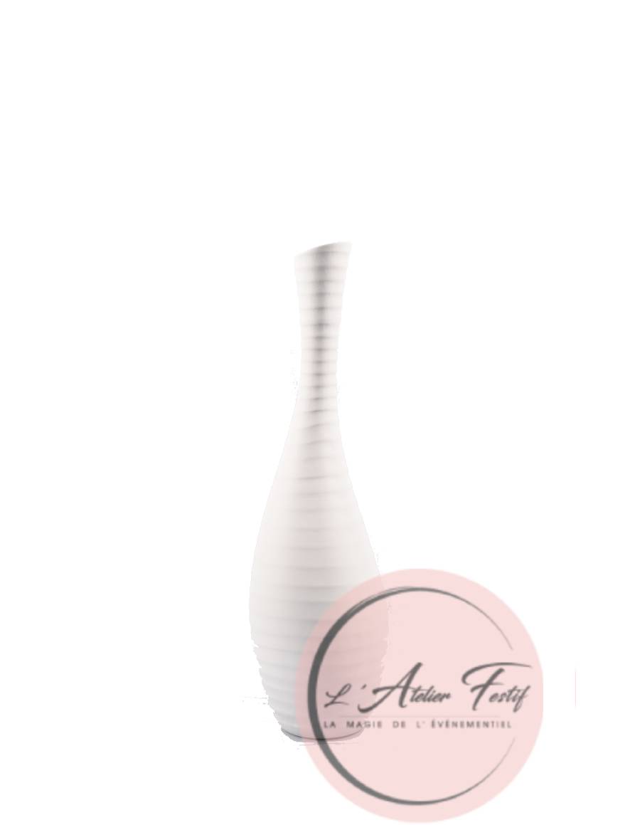 Tapis en jute et coton blanc 170cm