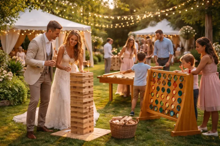 mariage original jeux bois