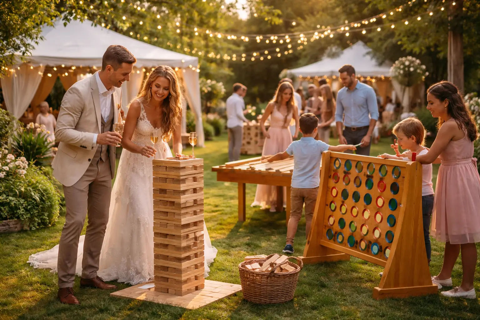 mariage original jeux bois