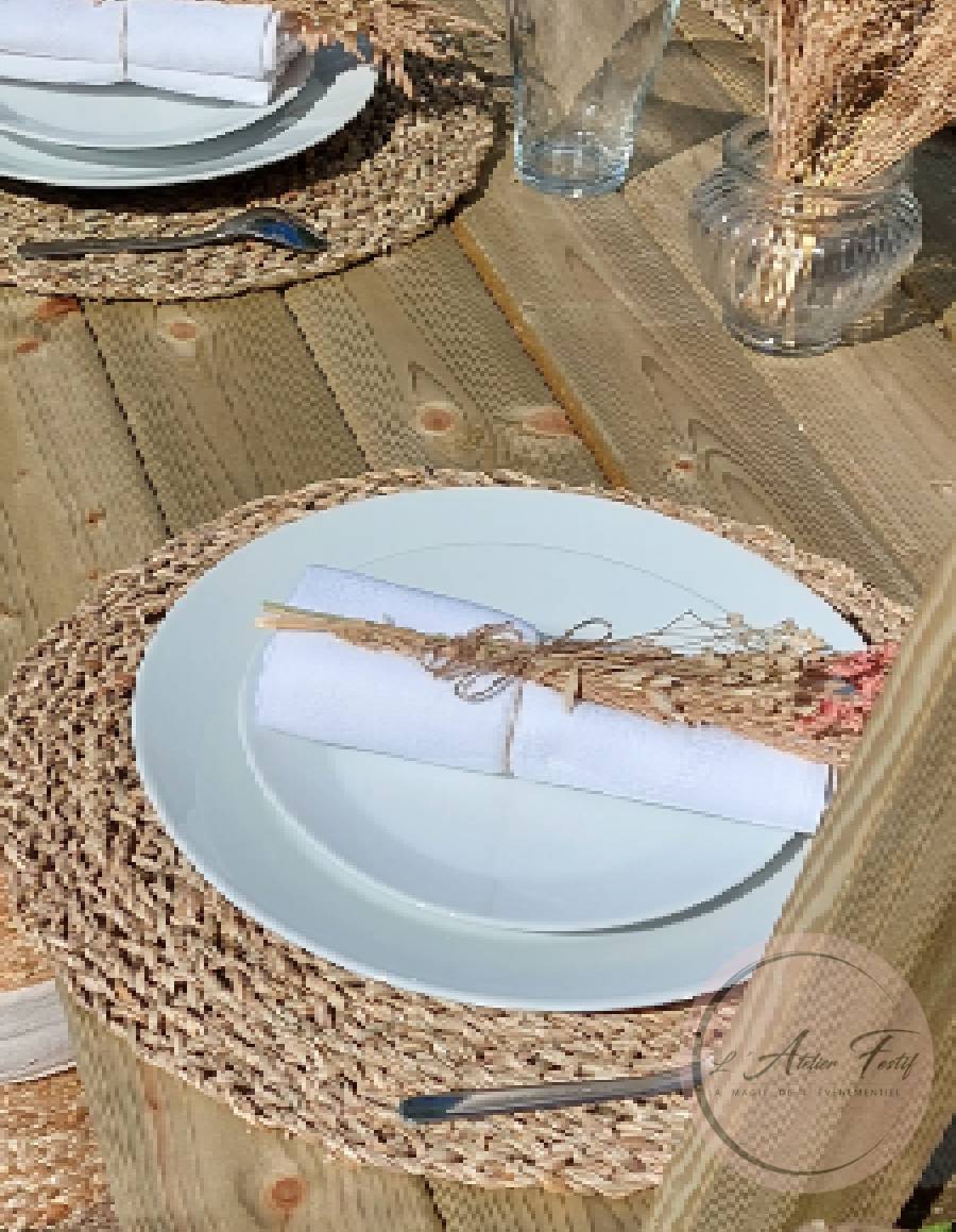 Serviettes de table vert sauge 43 x 43 cm