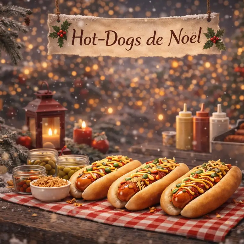 animation hot dog noêl