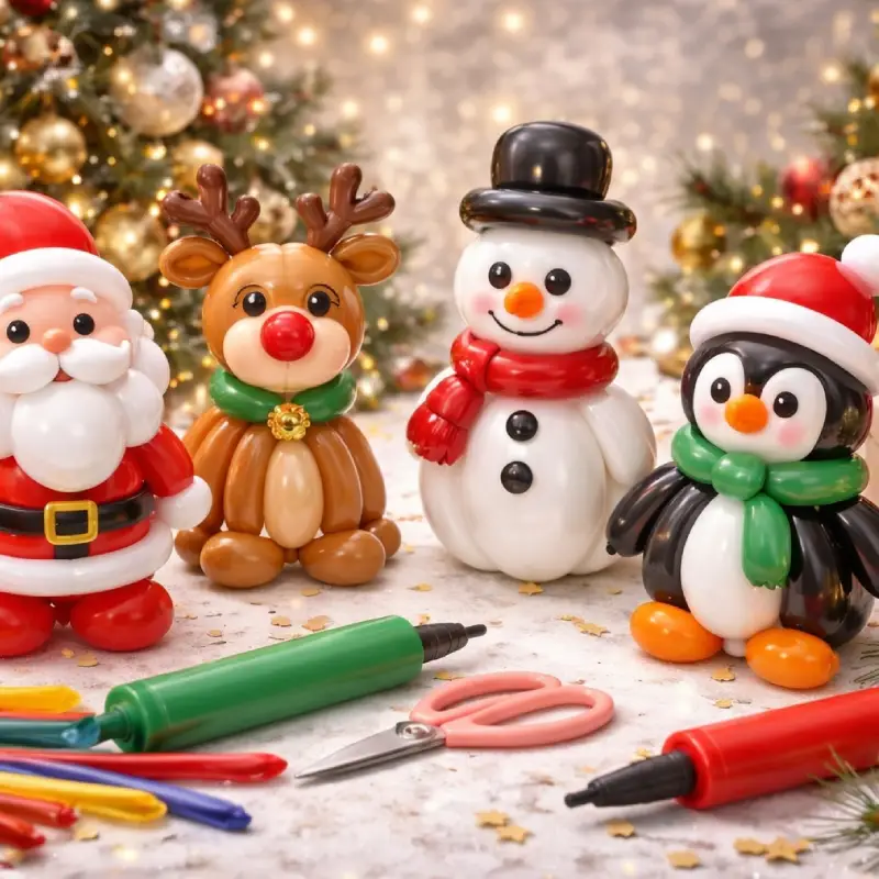 sculpture de ballons pour noël l'atelier festif